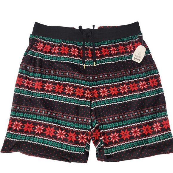 Secret Treasures Black Poinsettia Print Loungewear Joggers - Size Large NWT - Picture 2 of 14